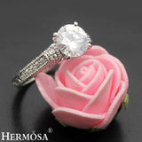 Romantic LOVE Hermosa Zircon Wedding Bands Size 7# 8#