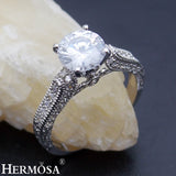 Romantic LOVE Hermosa Zircon Wedding Bands Size 7# 8#