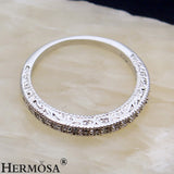LOVE Hermosa Zircon Wedding Bands Rings Size 7# 8#