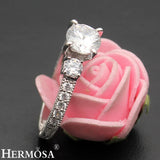 LOVE Hermosa Zircon Wedding Bands Rings Size 7# 8#