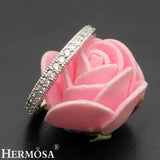 LOVE Hermosa Zircon Wedding Bands Rings Size 7# 8#