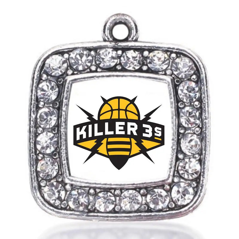 BIG3 Basketball 3-3 CHARM Killer 3s Antique Silver Plated Crystal Jewelry