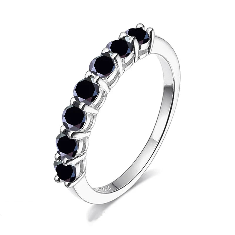 3mm Moissanite Ring S925 Silver Wedding Band Stackable Gift