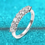 3mm Moissanite Ring S925 Silver Wedding Band Stackable Gift