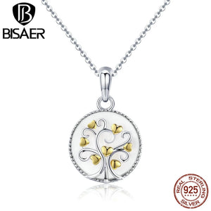 Family Tree Coin Necklace 925 Sterling Silver Tree Of Life Pendant