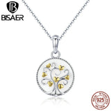 Family Tree Coin Necklace 925 Sterling Silver Tree Of Life Pendant