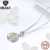 Family Tree Coin Necklace 925 Sterling Silver Tree Of Life Pendant