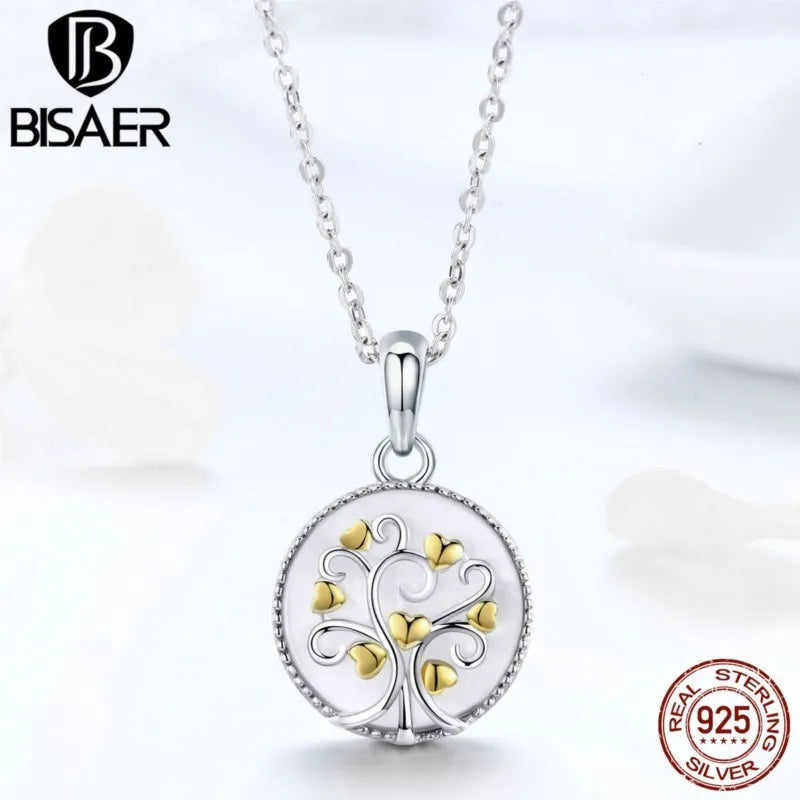 Family Tree Coin Necklace 925 Sterling Silver Tree Of Life Pendant