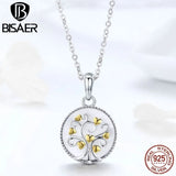 Family Tree Coin Necklace 925 Sterling Silver Tree Of Life Pendant