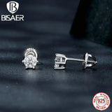 0.9CT Moissanite D VVS1 EX S925 Stud Earrings Brilliant Round Cut