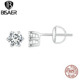 0.9CT Moissanite D VVS1 EX S925 Stud Earrings Brilliant Round Cut