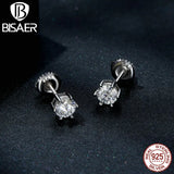 0.9CT Moissanite D VVS1 EX S925 Stud Earrings Brilliant Round Cut