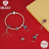 925 Sterling Silver Chinese Year Red Charms Beads Lantern Pendant