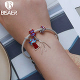 925 Sterling Silver Chinese Year Red Charms Beads Lantern Pendant