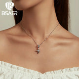 925 Sterling Silver Coss Pendant Necklace Lucky Demon Eye Neck Chains