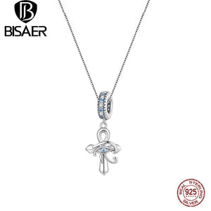 925 Sterling Silver Coss Pendant Necklace Lucky Demon Eye Neck Chains