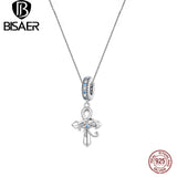 925 Sterling Silver Coss Pendant Necklace Lucky Demon Eye Neck Chains