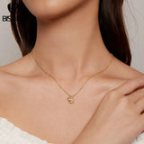 925 Silver Cat Heart Necklace for Women