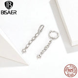 925 Silver Cubic Zircon Drop Earrings Crystal Wedding Jewelry