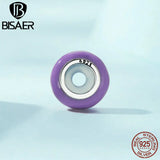 925 Sterling Silver Silicone Bead for DIY Bracelet Necklace ECC1450
