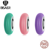 925 Sterling Silver Silicone Bead for DIY Bracelet Necklace ECC1450