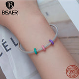 925 Sterling Silver Silicone Bead for DIY Bracelet Necklace ECC1450