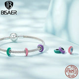 925 Sterling Silver Silicone Bead for DIY Bracelet Necklace ECC1450