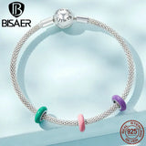 925 Sterling Silver Silicone Bead for DIY Bracelet Necklace ECC1450