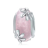 925 Silver Snowflake European Glass Beads for Bracelets