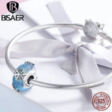 925 Silver Snowflake European Glass Beads for Bracelets