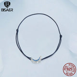 925 Silver Sun & Moon Couples Bracelet Chain Hand Rope - Fine Jewelry Gift