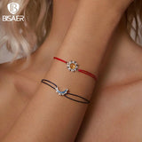 925 Silver Sun & Moon Couples Bracelet Chain Hand Rope - Fine Jewelry Gift