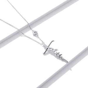 925 Sterling Silver Cross Pendant Necklace Religious Faith Link Chain