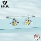925 Silver Vintage Bee Hook Earrings Animal Earring for Women
