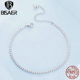 925 Sterling Zircon Tennis Bracelet Platinum Plated Women Chain