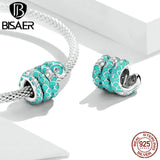 925 Silver Charm Snake Animal Zircon for Bracelet Bangle Jewelry EFC576
