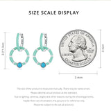 925 Silver Ear Buckles Turquoise Green Ring Earrings