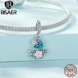 925 Silver Angel Butterfly Flower Heart Pendant Bead for DIY Bracelet Necklace