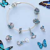 925 Silver Angel Butterfly Flower Heart Pendant Bead for DIY Bracelet Necklace