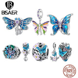 925 Silver Angel Butterfly Flower Heart Pendant Bead for DIY Bracelet Necklace