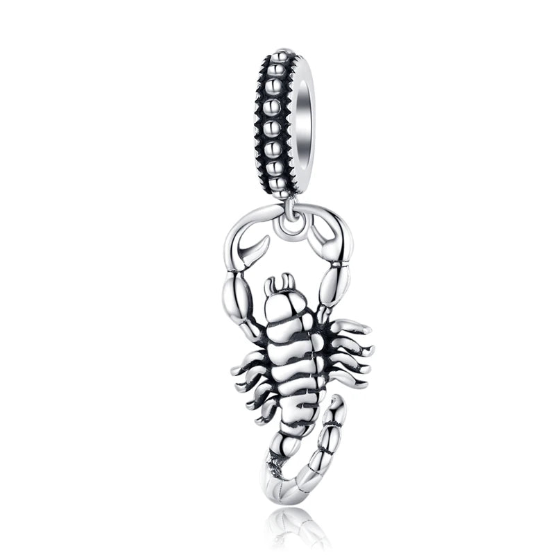 925 Silver Angel Wings Orchid Daisy Pendant & Beads Charms Bracelet Heart