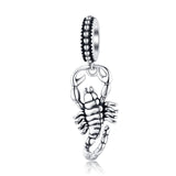 925 Silver Angel Wings Orchid Daisy Pendant & Beads Charms Bracelet Heart