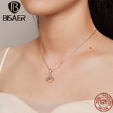 925 Sterling Silver Bee Pendant Necklace Women Insect Jewelry Gift