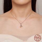 925 Sterling Silver Bee Pendant Necklace Women Insect Jewelry Gift