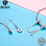 925 Silver Bee Safety Chain Yellow CZ Stopper Charms For Bracelet & Necklace