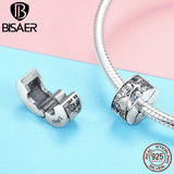 925 Silver Clip Spacer Charm Lock Bead for DIY Bracelet