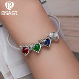925 Silver Birthstone Charms for Women Bracelet Necklace DIY Jewelry