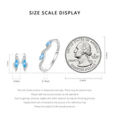 925 Silver Horse Eye Ear Buckles Platinum Plated Earrings for Women