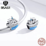 925 Silver Sea Charm Beads Giant Mermaid Pendant DIY Jewelry