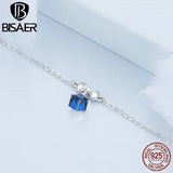 925 Silver Bracelet Platinum Adjustable Chain Gemstone Women Girl Jewelry